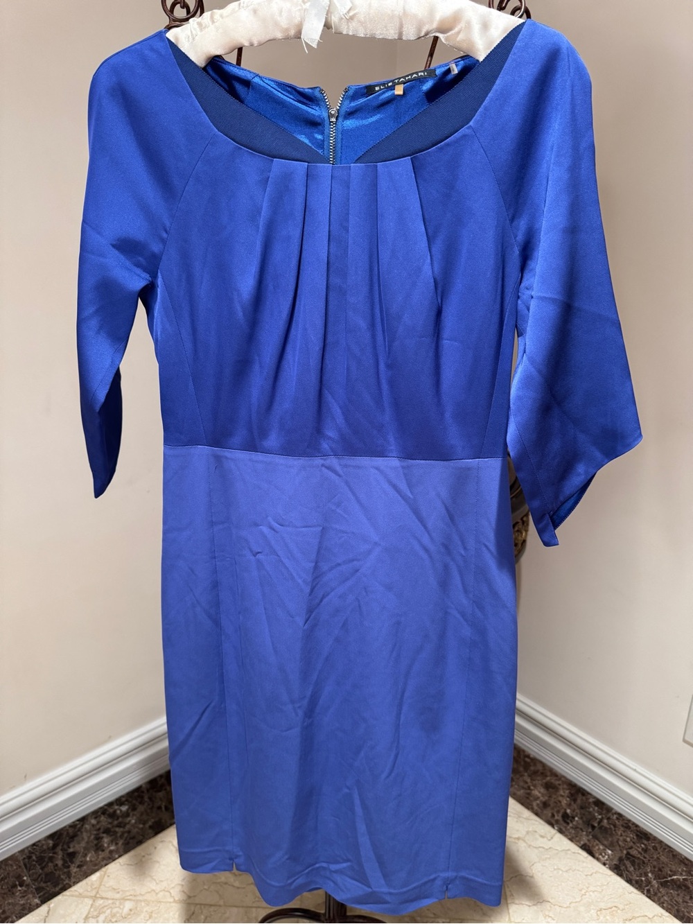 Elie Tahari Structured Cobalt Blue Career Dress